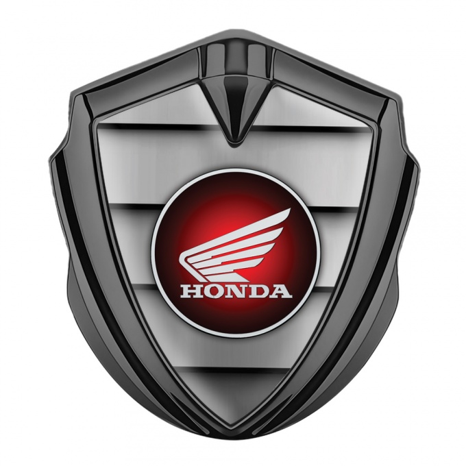Honda Bodyside Emblem Self Adhesive Graphite Shutters Effect Red logo