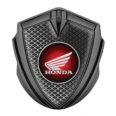 Honda Emblem Fender Badge Graphite Industrial Grate Wings Edition
