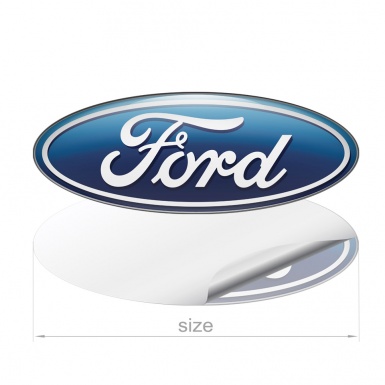 Ford Emblem Silicone Sticker Classic Blue Edition