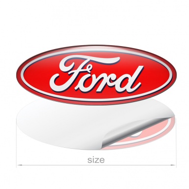 Ford Emblem Silicone Sticker Classic Red Edition