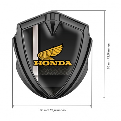 Honda Emblem Trunk Badge Graphite Digital Motif Sport Stripe Design