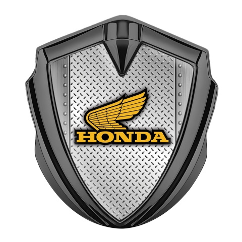 Honda Bodyside Emblem Badge Graphite Industrial Treadplate Winged Logo