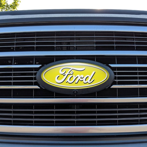 Ford Emblem Silicone Sticker Classic Yellow Edition