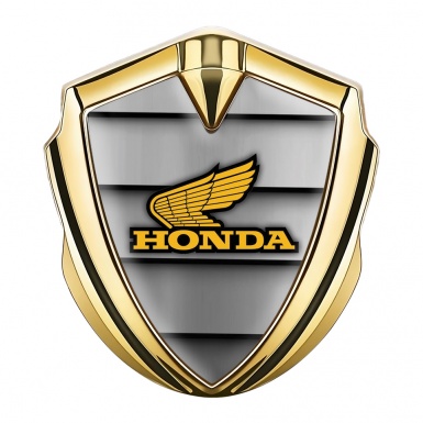 Honda Bodyside Emblem Self Adhesive Gold Cross Plates Winged Logo