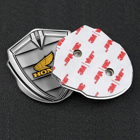 Honda Bodyside Emblem Self Adhesive Silver Cross Plates Winged Logo