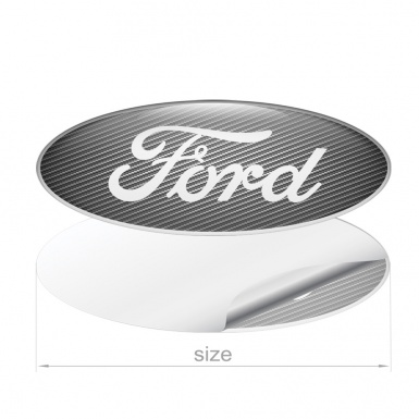 Ford Emblem Domed Sticker Classic Modern Carbon