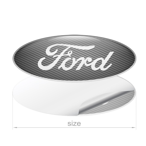 Ford Emblem Domed Sticker Classic Modern Carbon