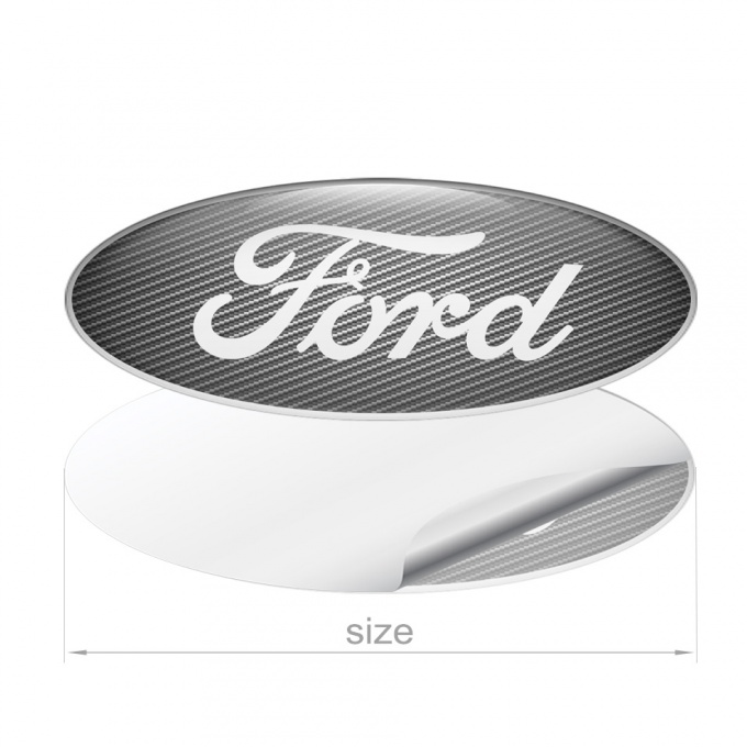 Ford Emblem Domed Sticker Classic Modern Carbon