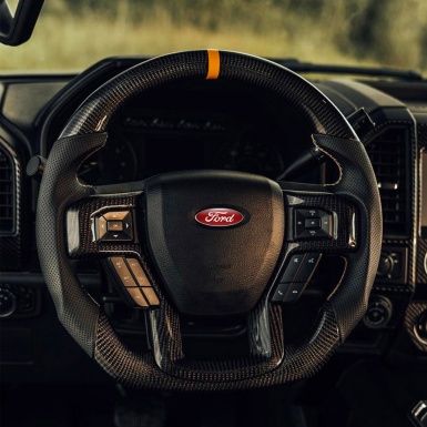 Ford Emblem Domed Sticker Classic Modern Red Carbon