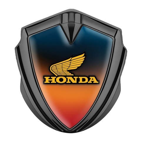 Honda Emblem Trunk Badge Graphite Colorful Pattern Classic Edition