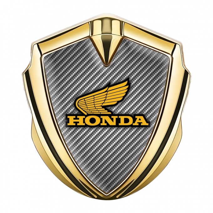 Honda Bodyside Domed Emblem Gold Light Carbon Orange Edition