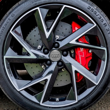 Audi Wheel Center Cap Domed Stickers Moon Surface 2