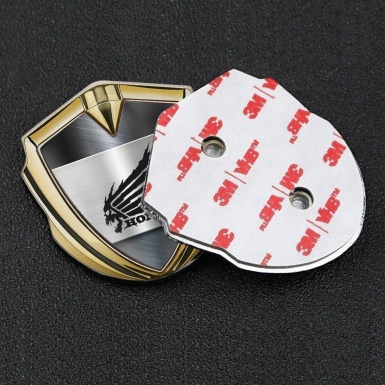 Honda Emblem Fender Badge Gold Metallic Theme Skull Logo Edition