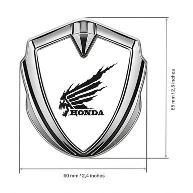 Honda Emblem Self Adhesive Silver White Pearl Black Skull Edition