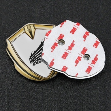 Honda Bodyside Domed Emblem Gold Grey Foundation Black Skull