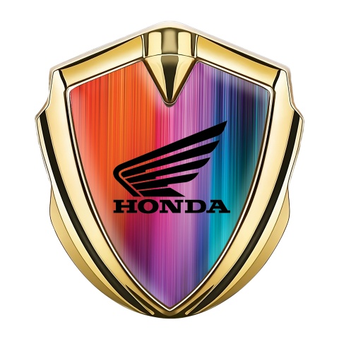 Honda Emblem Self Adhesive Gold Radiant Theme Black Logo