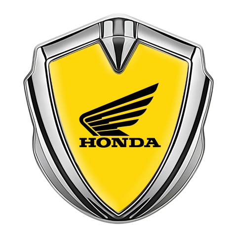 Honda Bodyside Emblem Self Adhesive Silver Yellow Base Black Variant