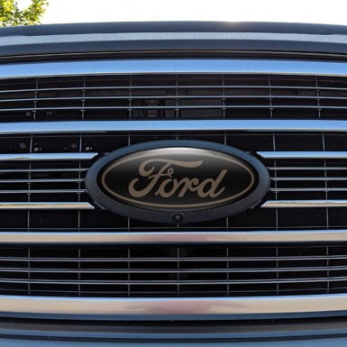 Ford Emblem Silicone Sticker Classic Black Brown