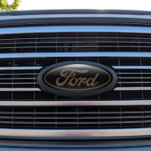 Ford Emblem Silicone Sticker Classic Black Brown