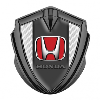 Honda Emblem Trunk Badge Graphite White Carbon Center Panel Red Logo