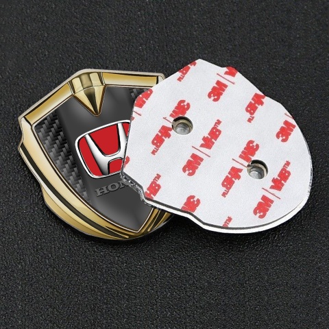 Honda Emblem Self Adhesive Gold Black Carbon Red Logo Variant