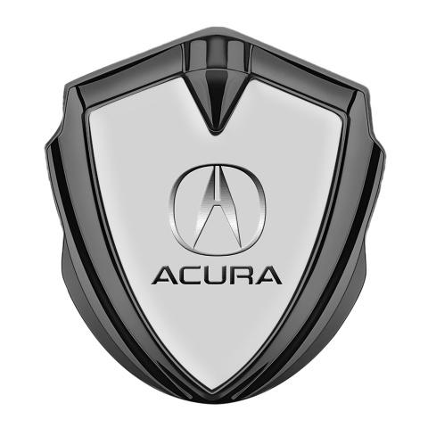 Acura Metal Emblem Self Adhesive Graphite Moon Grey Metallic Logo