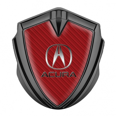 Acura Bodyside Emblem Self Adhesive Graphite Red Carbon Classic Logo