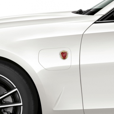 Acura Bodyside Emblem Self Adhesive Gold Red Carbon Classic Logo