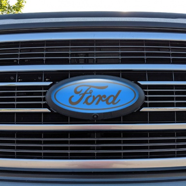 Ford Emblem Silicone Sticker Classic Blue Brown