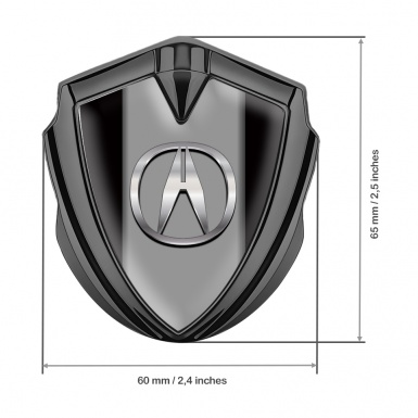 Acura Bodyside Emblem Self Adhesive Graphite Chromed Logo Effect