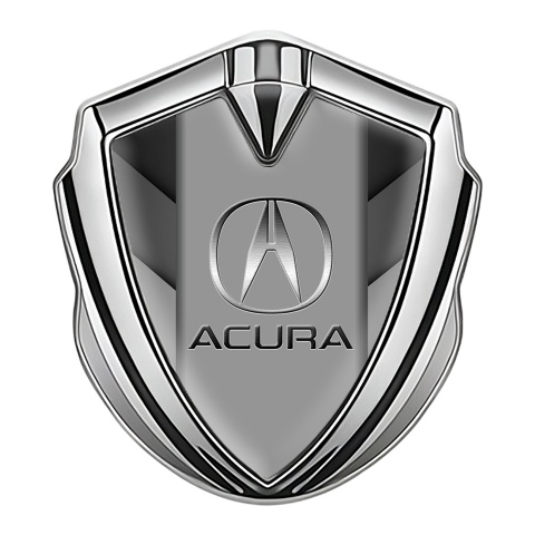 Acura Metal Emblem Self Adhesive Silver Side Panels Classic Logo