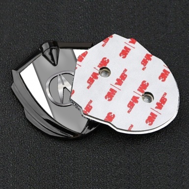 Acura 3D Car Metal Domed Emblem Graphite White Pearl Chrome Logo Motif