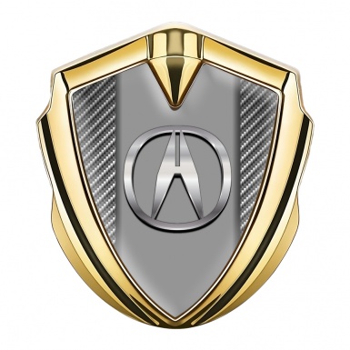 Acura Emblem Fender Badge Gold Light Carbon Polished Logo Design