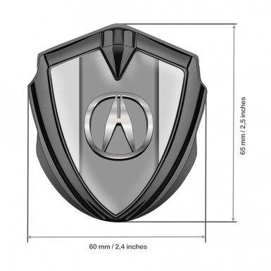 Acura Emblem Trunk Badge Graphite Moon Grey Big Chromatic Logo Effect