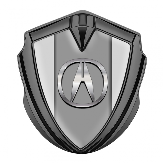 Acura Emblem Trunk Badge Graphite Moon Grey Big Chromatic Logo Effect