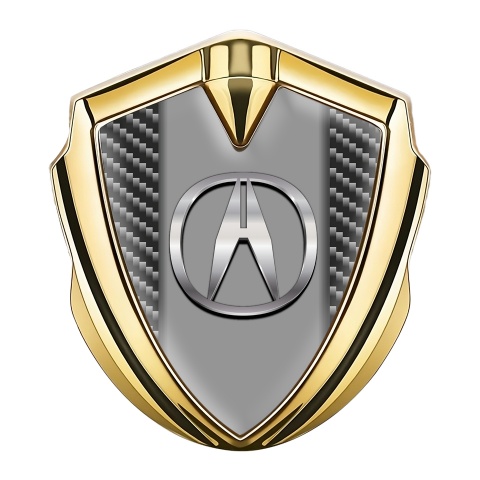 Acura Emblem Self Adhesive Gold Dark Carbon Chromatic Logo Design
