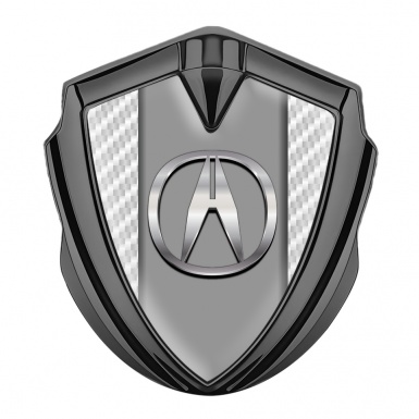 Acura Bodyside Emblem Badge Graphite White Carbon Base Grey Hub Motif