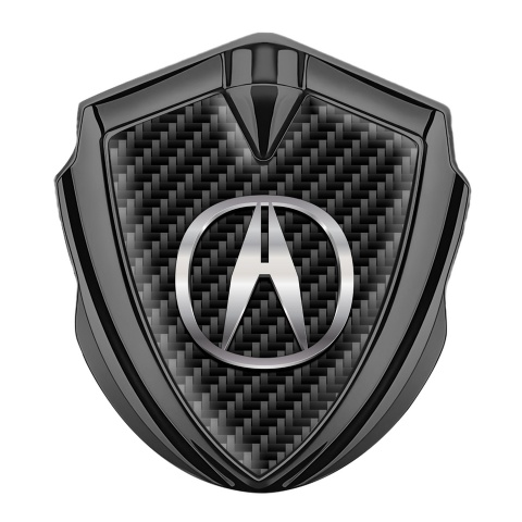 Acura Bodyside Emblem Self Adhesive Graphite Black Carbon Chromatic Logo