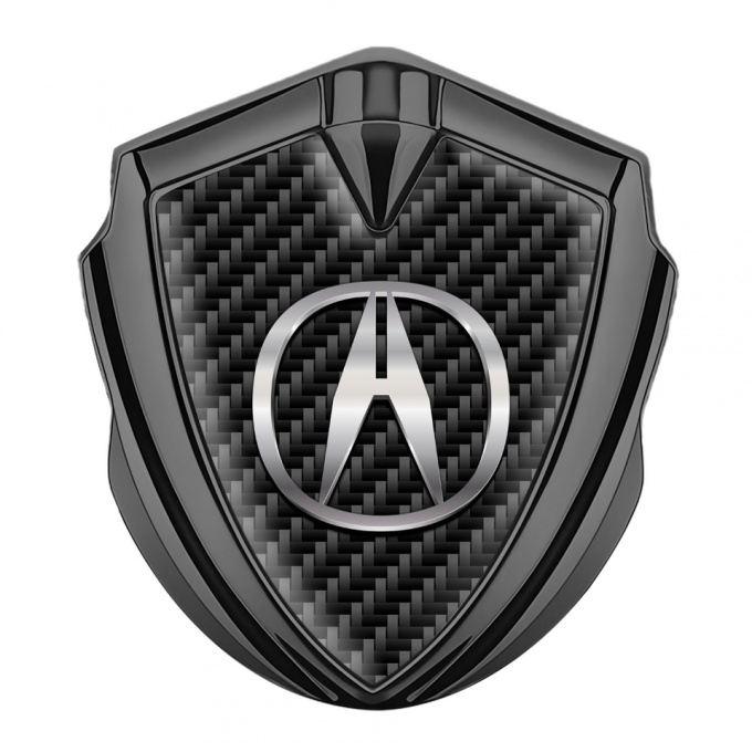Acura Bodyside Emblem Self Adhesive Graphite Black Carbon Chromatic Logo