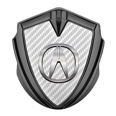 Acura 3D Car Metal Domed Emblem Graphite White Carbon Polished Logo