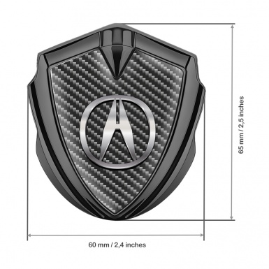 Acura Bodyside Emblem Self Adhesive Graphite Dark Carbon Chromatic Logo