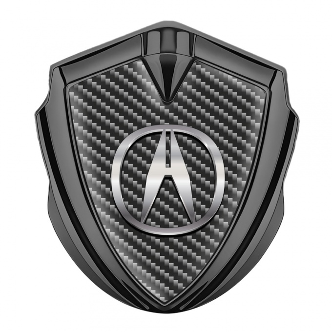 Acura Bodyside Emblem Self Adhesive Graphite Dark Carbon Chromatic Logo