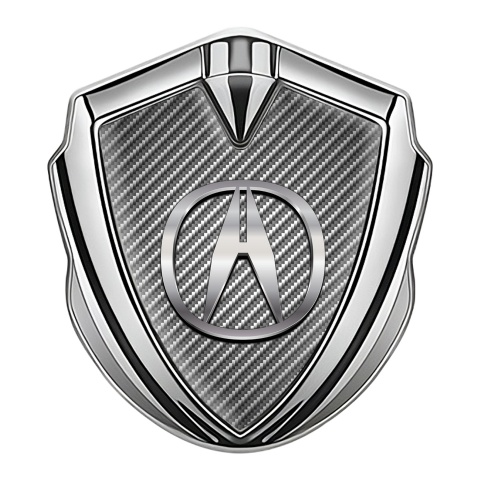 Acura Emblem Trunk Badge Silver Light Carbon Chromatic Variant