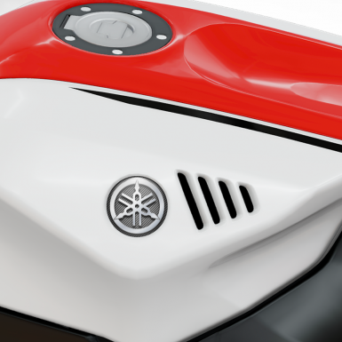 Yamaha Emblem Silicone Sticker 3D Carbon