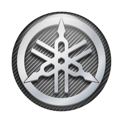 Yamaha Emblem Silicone Sticker 3D Carbon