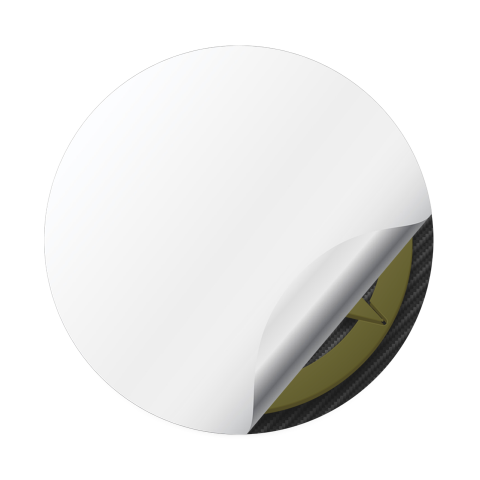 Yamaha Emblem Silicone Sticker Yellow Carbon