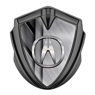 Acura Metal Emblem Self Adhesive Graphite Crossed Plates Polished Design