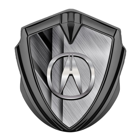 Acura Metal Emblem Self Adhesive Graphite Crossed Plates Polished Design