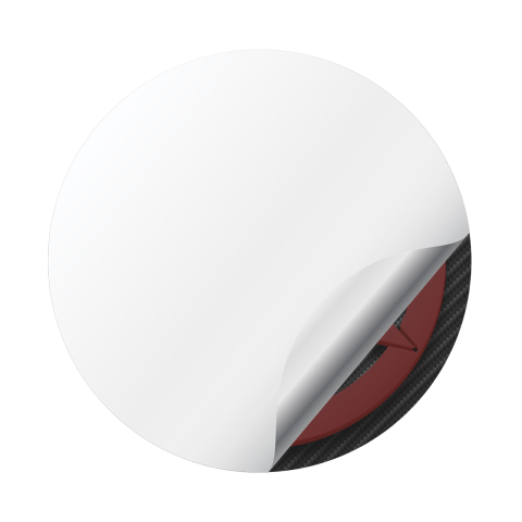 Yamaha Emblem Silicone Sticker Red Carbon