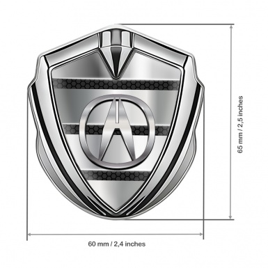 Acura 3D Car Metal Domed Emblem Silver Industrial Shutter Chrome Logo